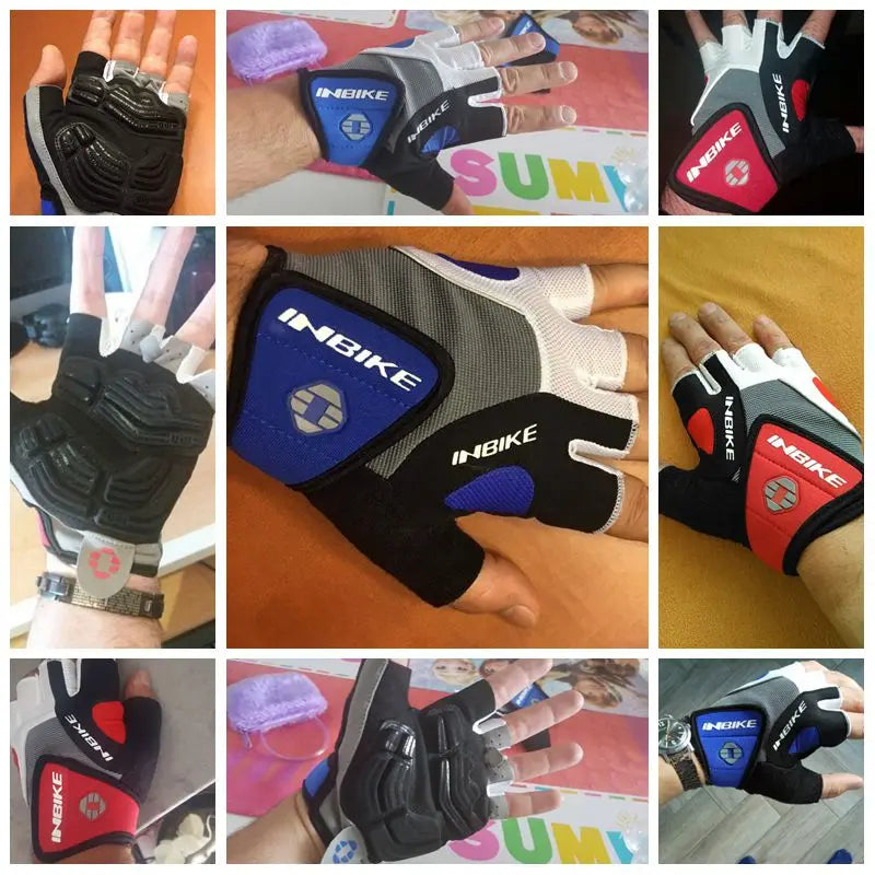 INBIKE Shockproof Gel Half Finger Cycling Gloves β Breathable Summer MTB Gloves