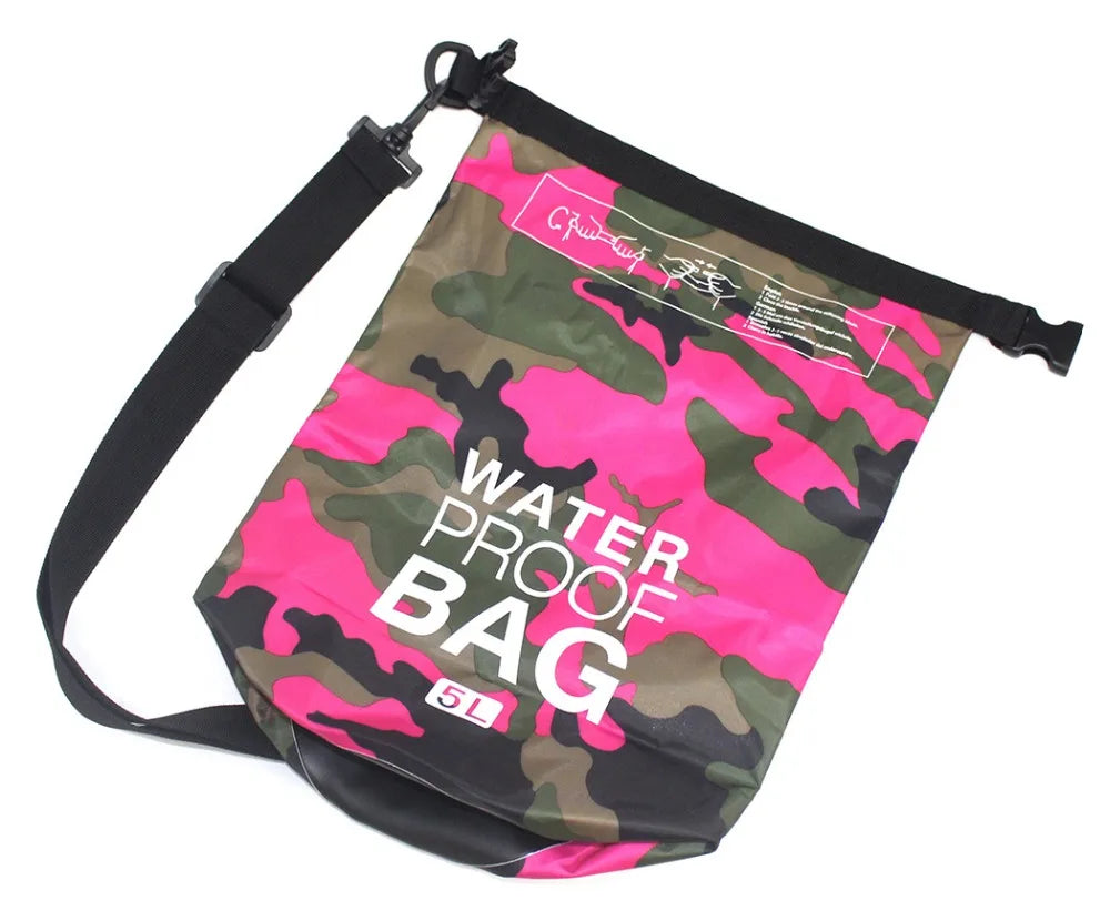 Leaftour Waterproof Dry Bag – Camouflage PVC Rafting, Diving & Outdoor Backpack (2-30L)
