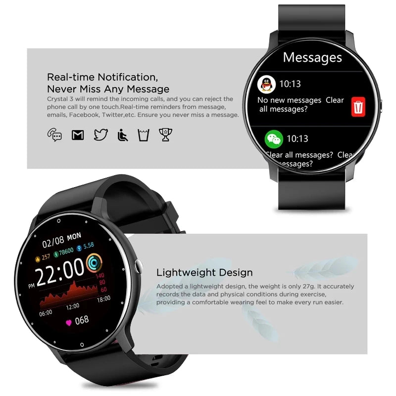 LIGE 2025 Smartwatch for Men & Women – Heart Rate Monitor, Waterproof Fitness Watch
