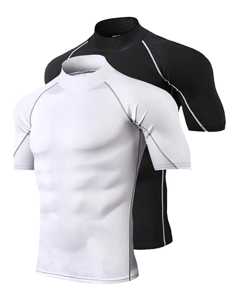 Men’s Compression Workout T-Shirt – Quick-Dry Short Sleeve Gym & Running Top