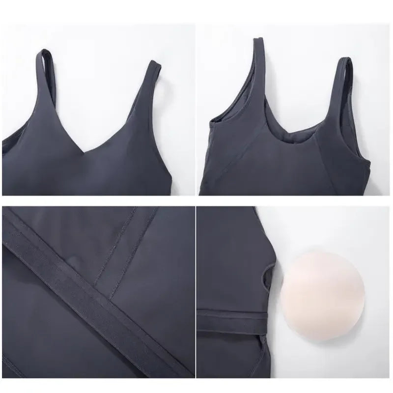 Crop Top – Longline Sports Bra with Shelf Bra