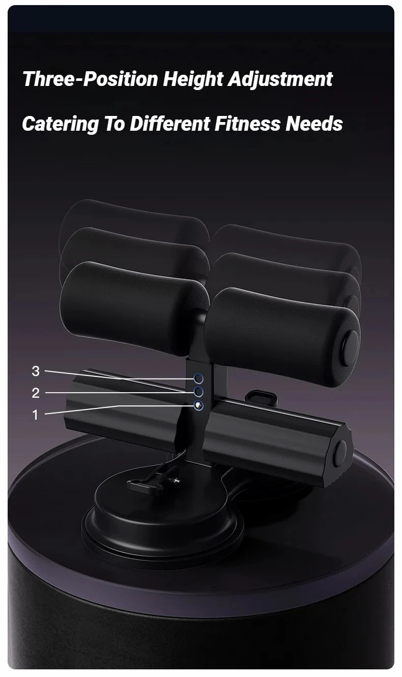 Abdominal Sit-Up Equipment with Suction Cups & Adjustable Ankle Support