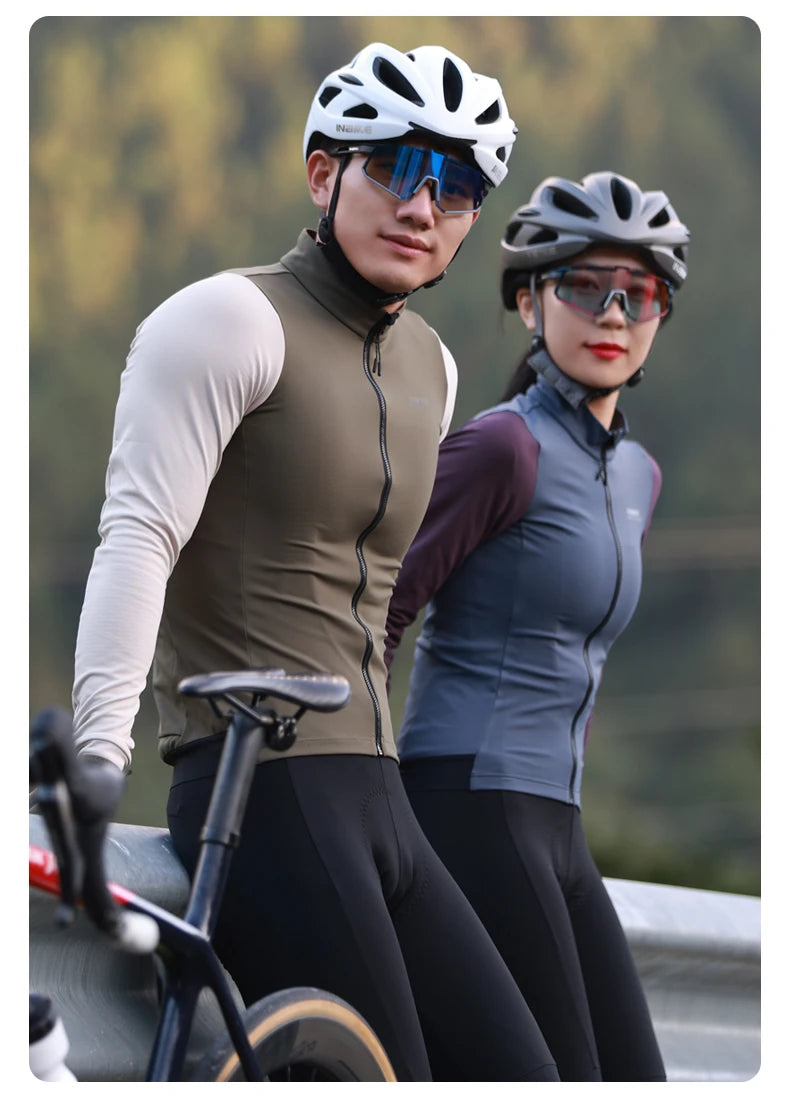 INBIKE Men’s Winter Cycling Jersey – Fleece, Reflective, Full Zippe
