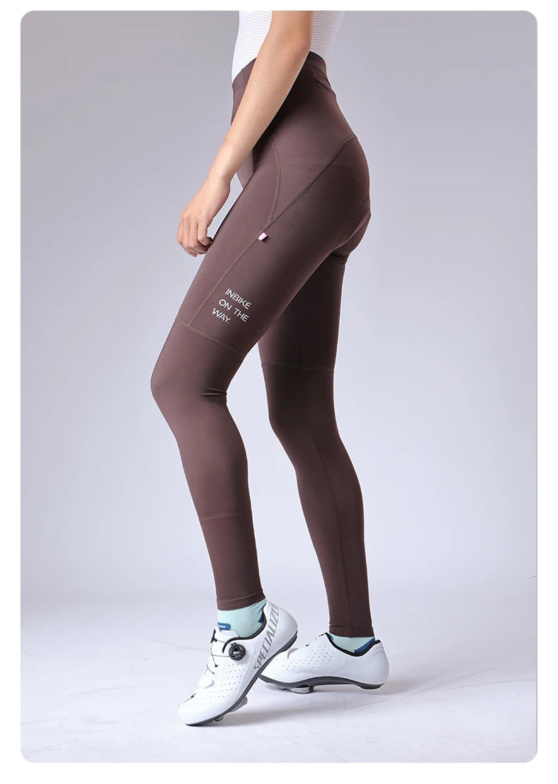 INBIKE 2024 Women’s Cycling Pants – Long Padded Bike Tights with Pockets