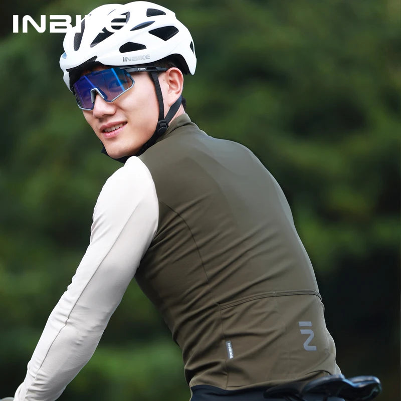 INBIKE Men’s Winter Cycling Jersey – Fleece, Reflective, Full Zippe
