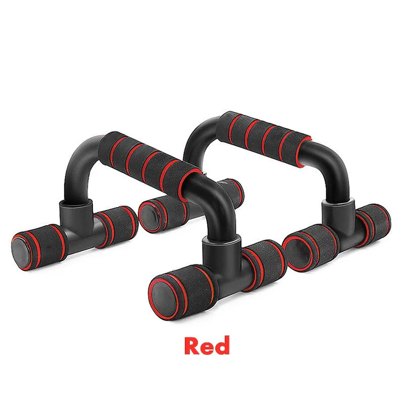 1 Pair U-Shaped Push-Up Bars with Hand Sponge Grip – Home Gym Strength Training