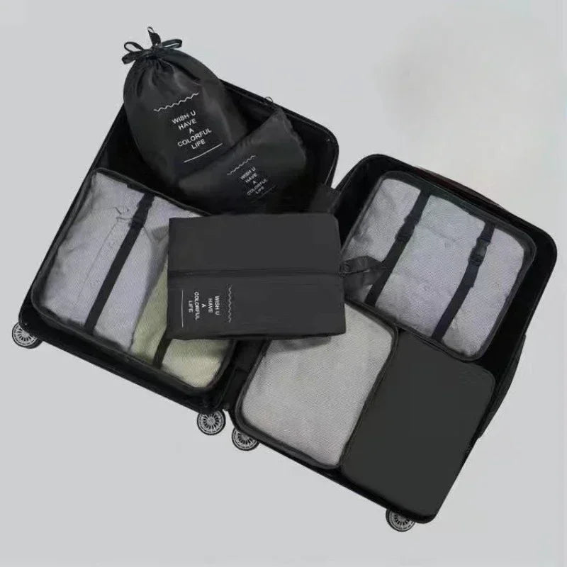 7-Piece Travel Organizer Bag Set – Packing Cubes for Clothes, Shoes & Accessories | Lightweight, Foldable & Multi-Purpose