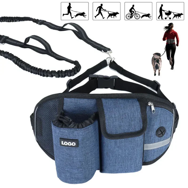 Outdoor Pet Waistpack with Leash – Hands-Free Dog Walking Belt for Running, Training & Hiking | Reflective, Adjustable & Multifunctional