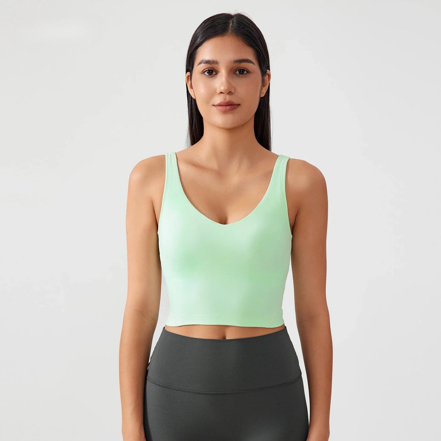 Women's Sports Bra – U-Back, Fixed Pad, Shockproof Yoga & Gym Crop Top