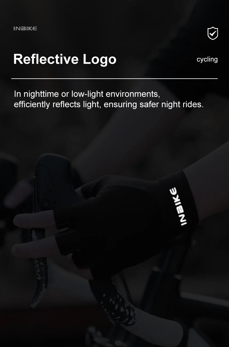 INBIKE Half Finger Cycling Gloves β Breathable, Shock-Absorption MTB Gloves