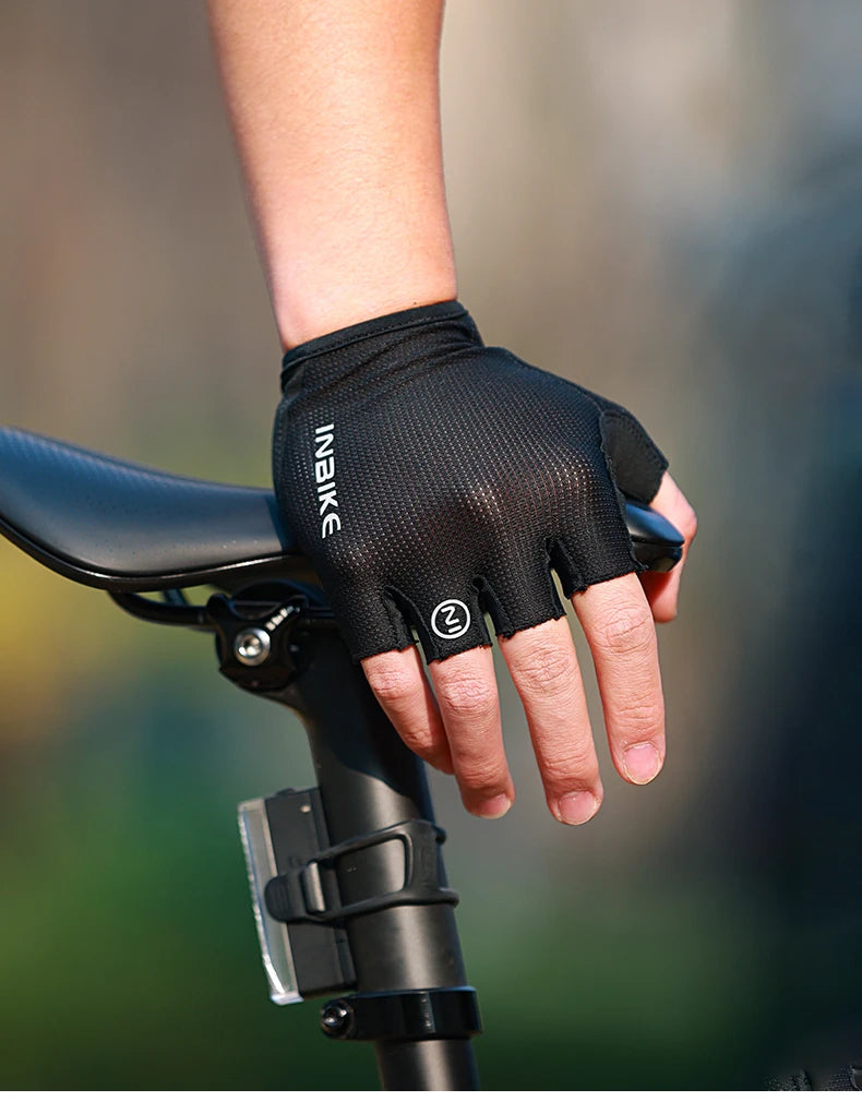 INBIKE Half Finger Cycling Gloves β Breathable, Shock-Absorption MTB Gloves