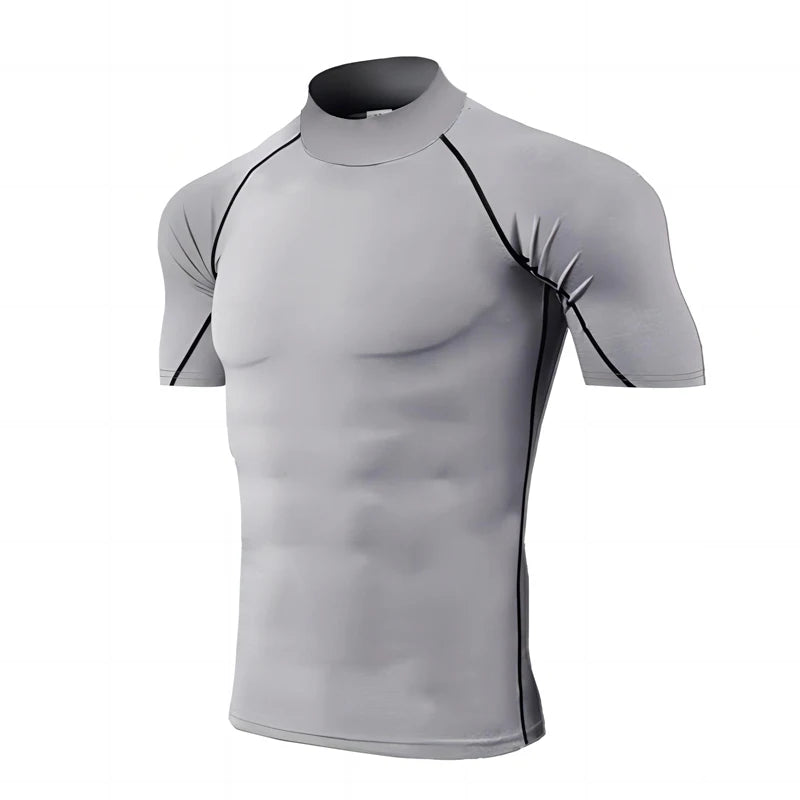 Men’s Compression Workout T-Shirt – Quick-Dry Short Sleeve Gym & Running Top