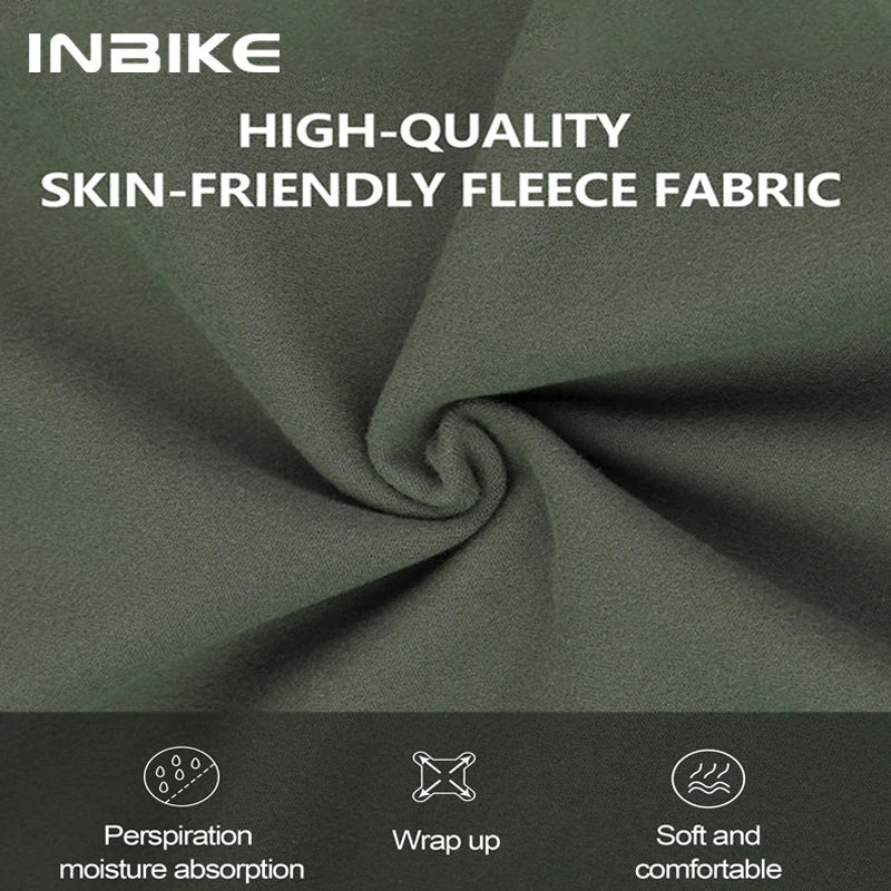 INBIKE Men’s Winter Cycling Jersey – Fleece, Reflective, Full Zippe