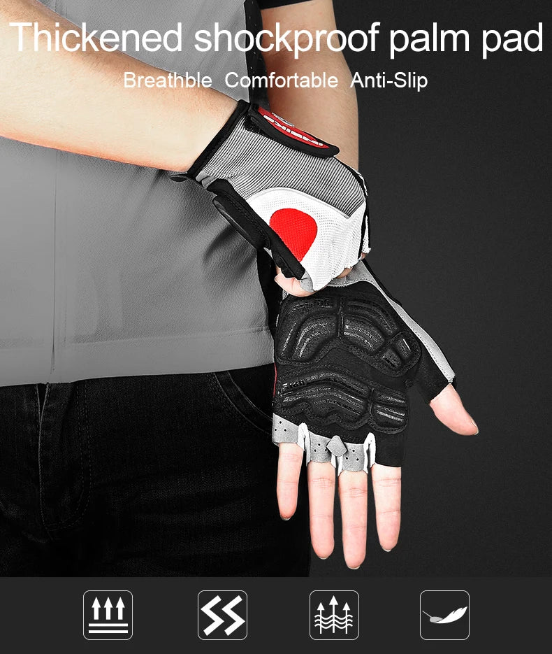 INBIKE Shockproof Gel Half Finger Cycling Gloves β Breathable Summer MTB Gloves