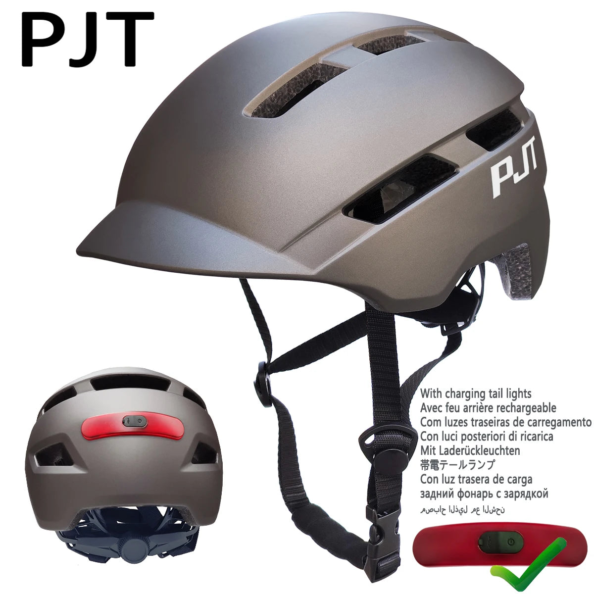 PJT USB Rechargeable Cycling Helmet – MTB & Road