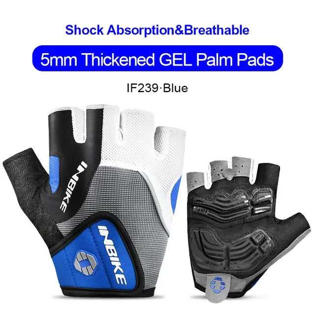 INBIKE Shockproof Gel Half Finger Cycling Gloves β Breathable Summer MTB Gloves