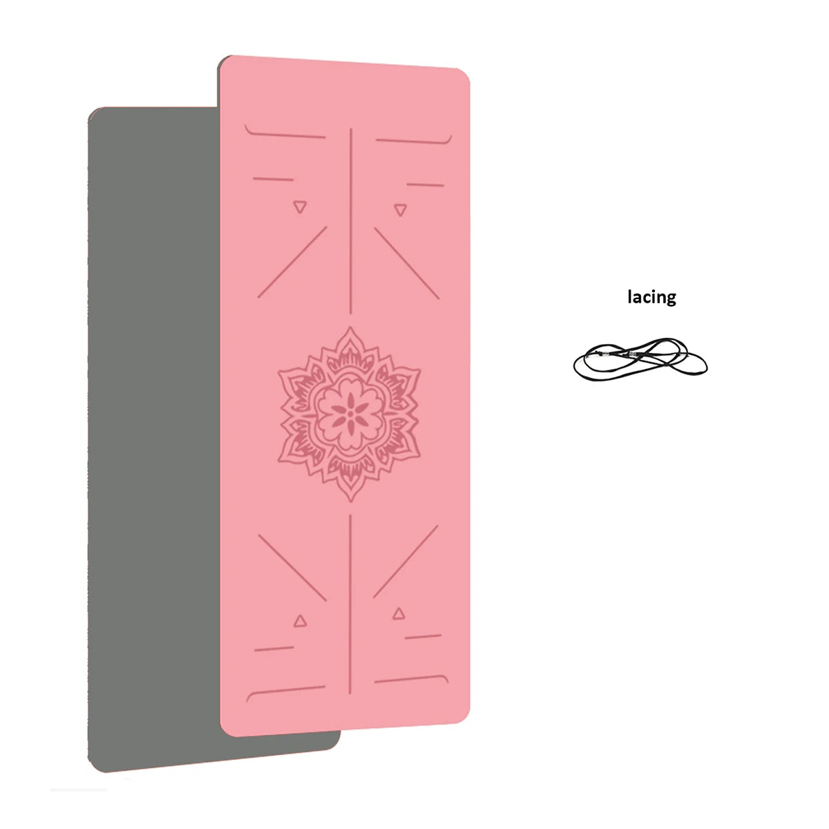 TPE Yoga Mat – Non-Slip Fitness Mat with Alignment Lines for Home Workouts & Beginners