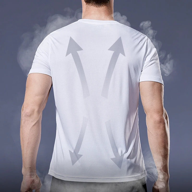 Men’s Summer Quick-Dry Gym T-Shirt – Oversized Fitness & Running Top Brazil Jersey Style