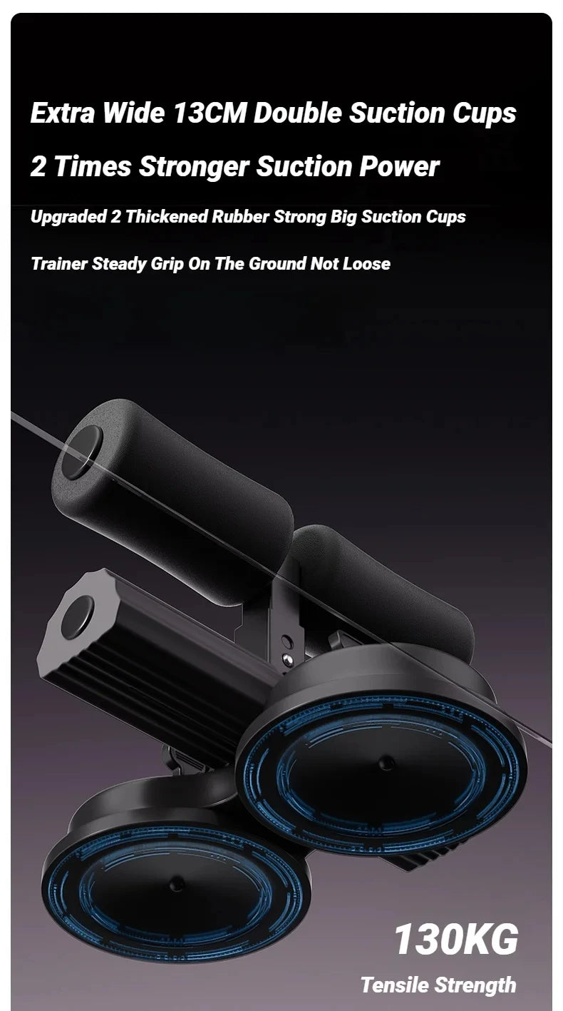 Abdominal Sit-Up Equipment with Suction Cups & Adjustable Ankle Support
