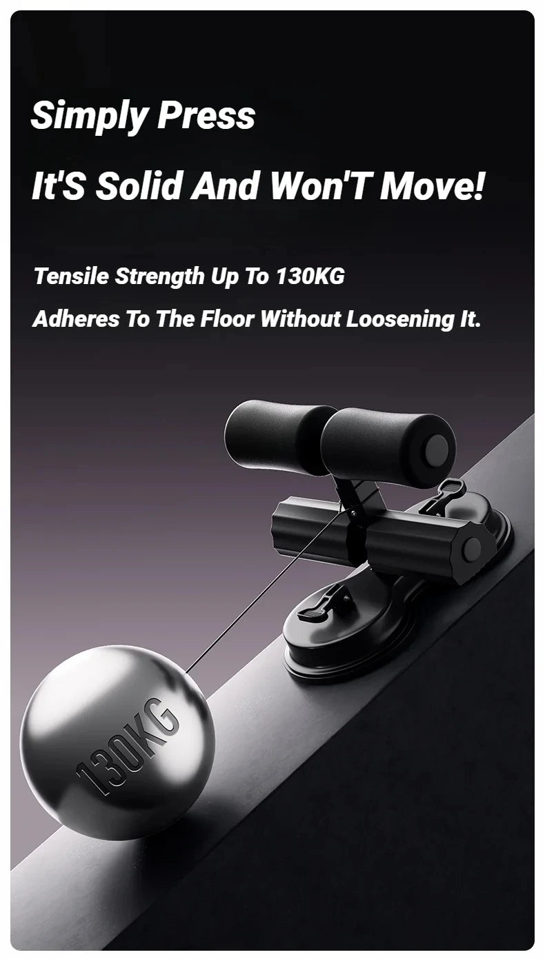Abdominal Sit-Up Equipment with Suction Cups & Adjustable Ankle Support