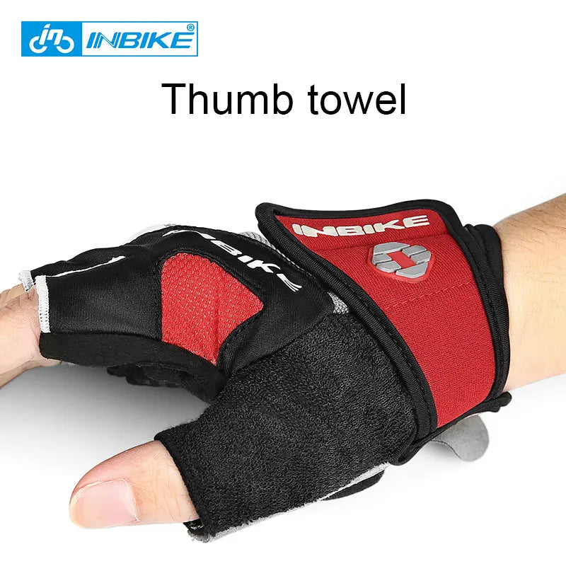 INBIKE Shockproof Gel Half Finger Cycling Gloves β Breathable Summer MTB Gloves