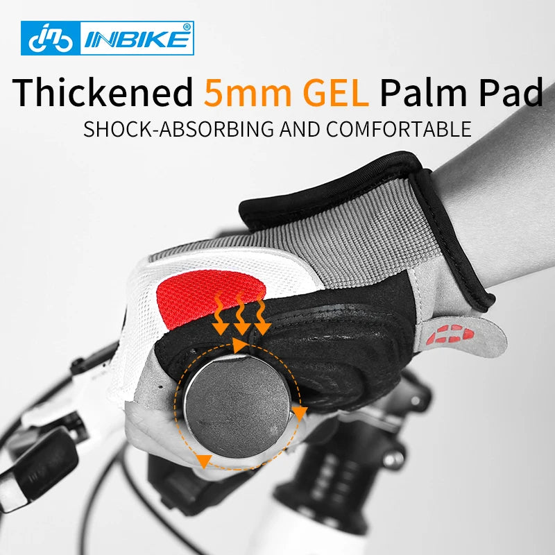 INBIKE Shockproof Gel Half Finger Cycling Gloves β Breathable Summer MTB Gloves