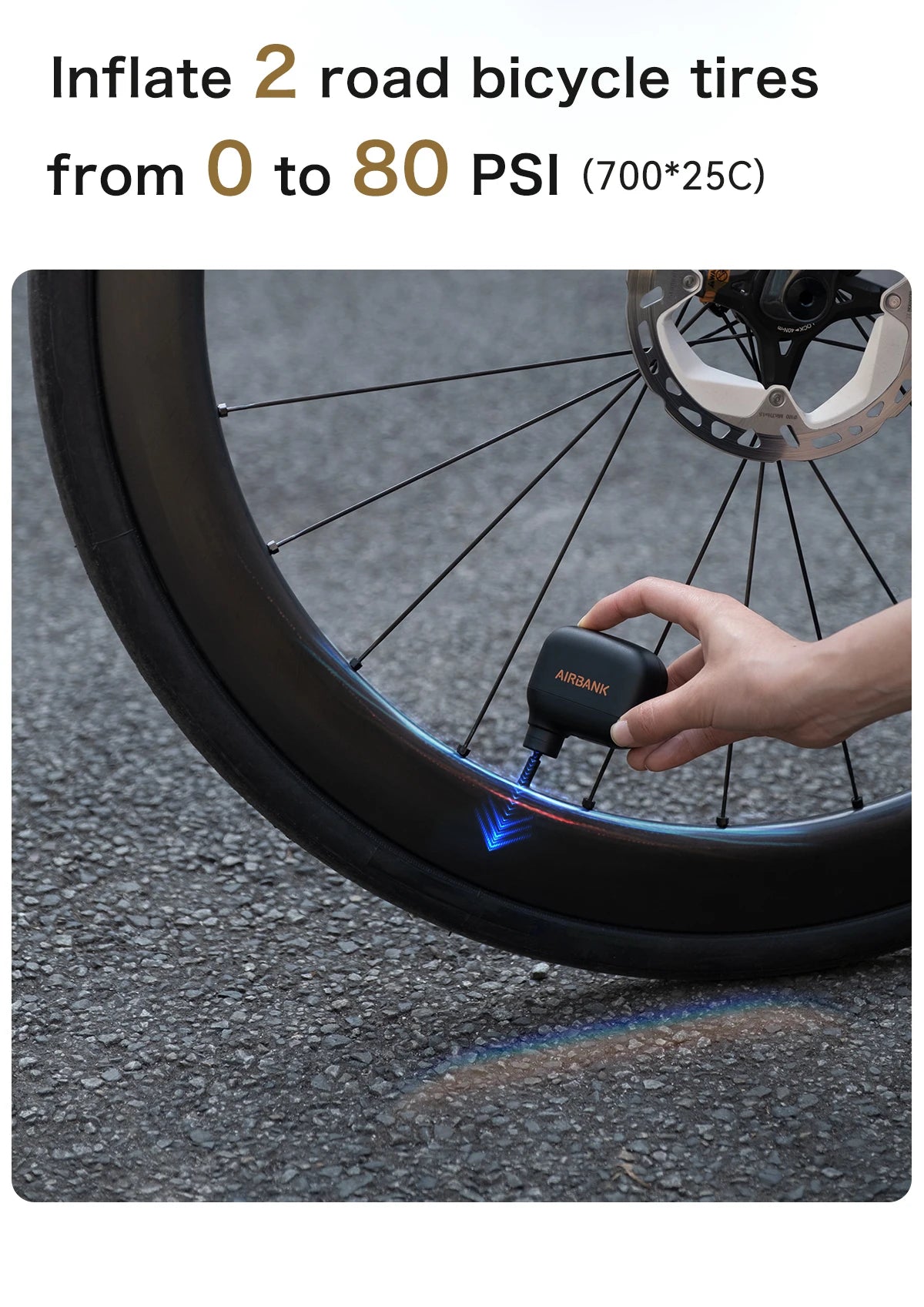 MINI PORTABLE ELECTRIC BIKE PUMP – AS100