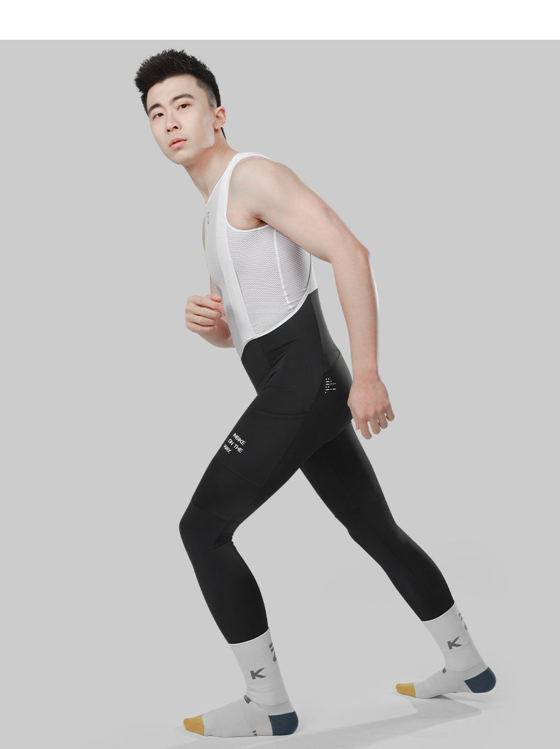INBIKE Men’s Cycling Bib Tights – Padded MTB Bike Pants with Pocket