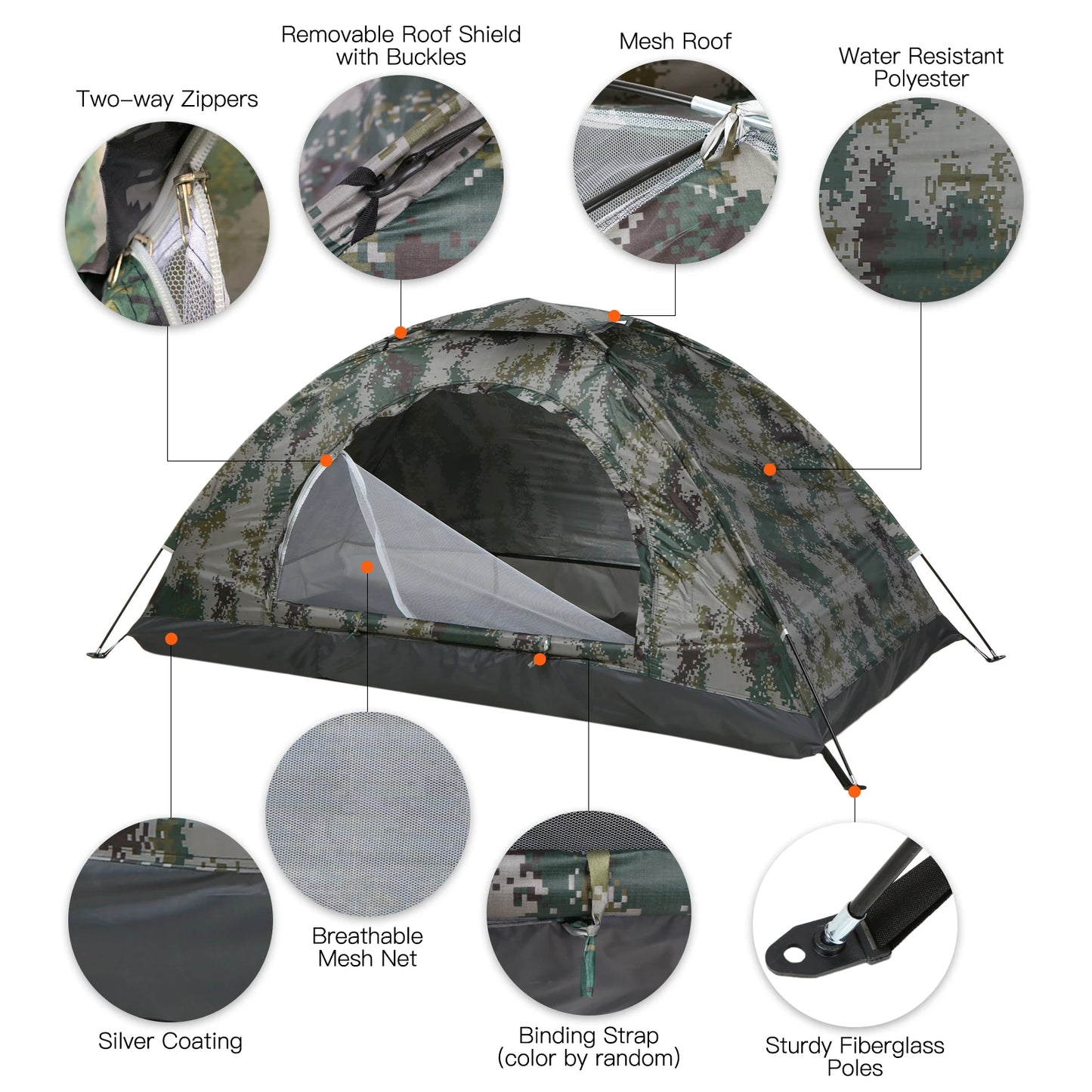 Ultralight 1-2 Person Camping Tent – Compact, UV-Protected & Waterproof