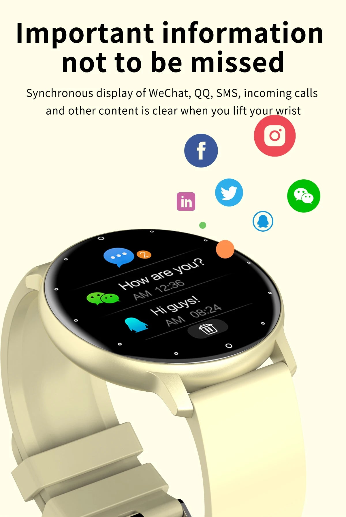LIGE 2025 Smartwatch for Men & Women – Heart Rate Monitor, Waterproof Fitness Watch