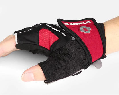 INBIKE Shockproof Gel Half Finger Cycling Gloves – Breathable Summer MTB Gloves
