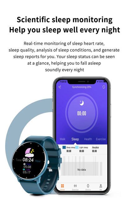 LIGE 2025 Smartwatch for Men & Women – Heart Rate Monitor, Waterproof Fitness Watch