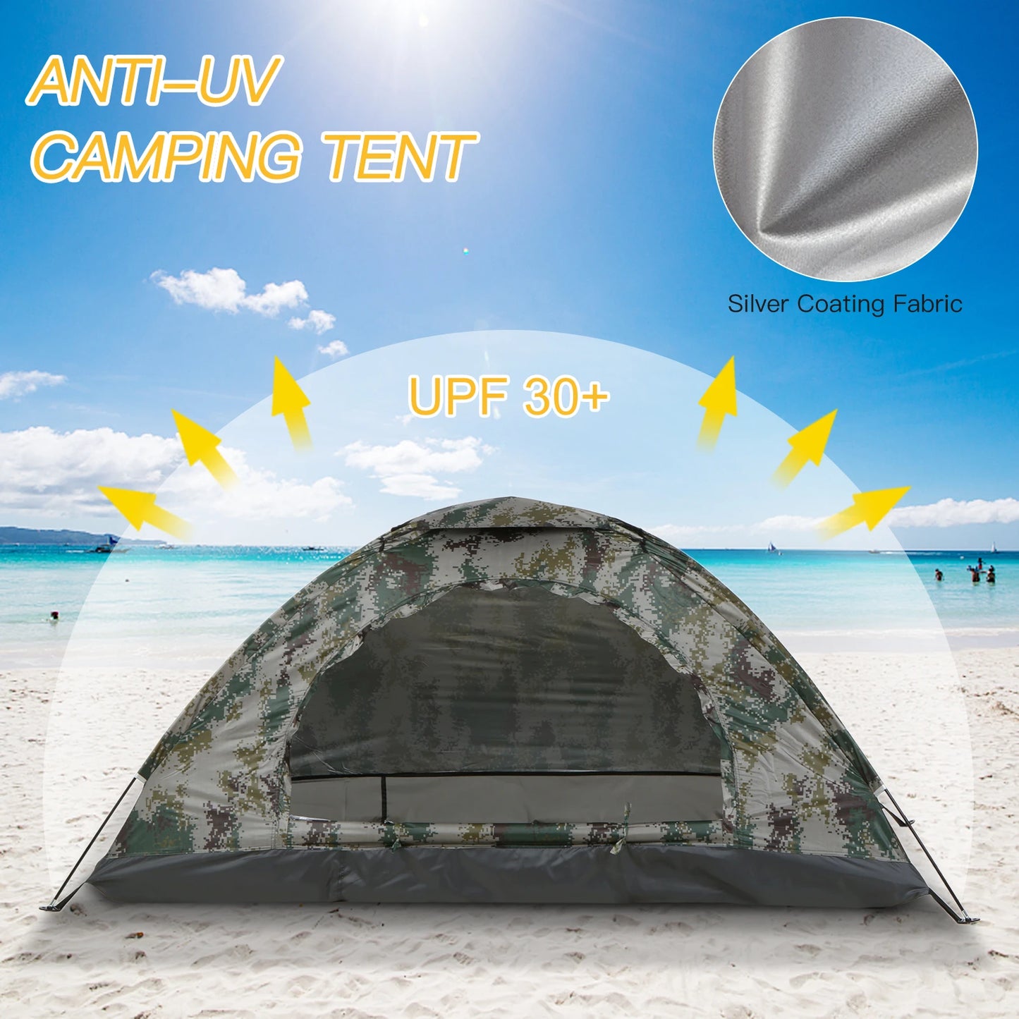 Ultralight 1-2 Person Camping Tent – Compact, UV-Protected & Waterproof