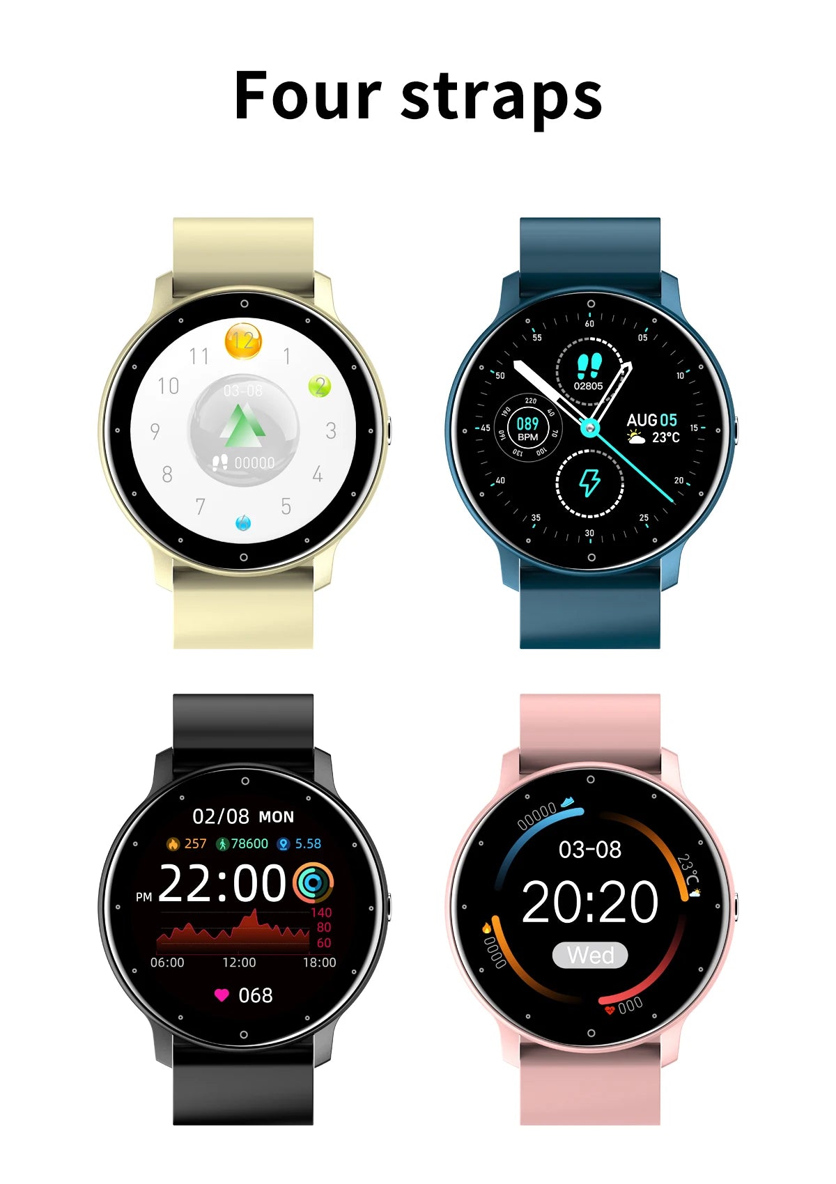 LIGE 2025 Smartwatch for Men & Women – Heart Rate Monitor, Waterproof Fitness Watch