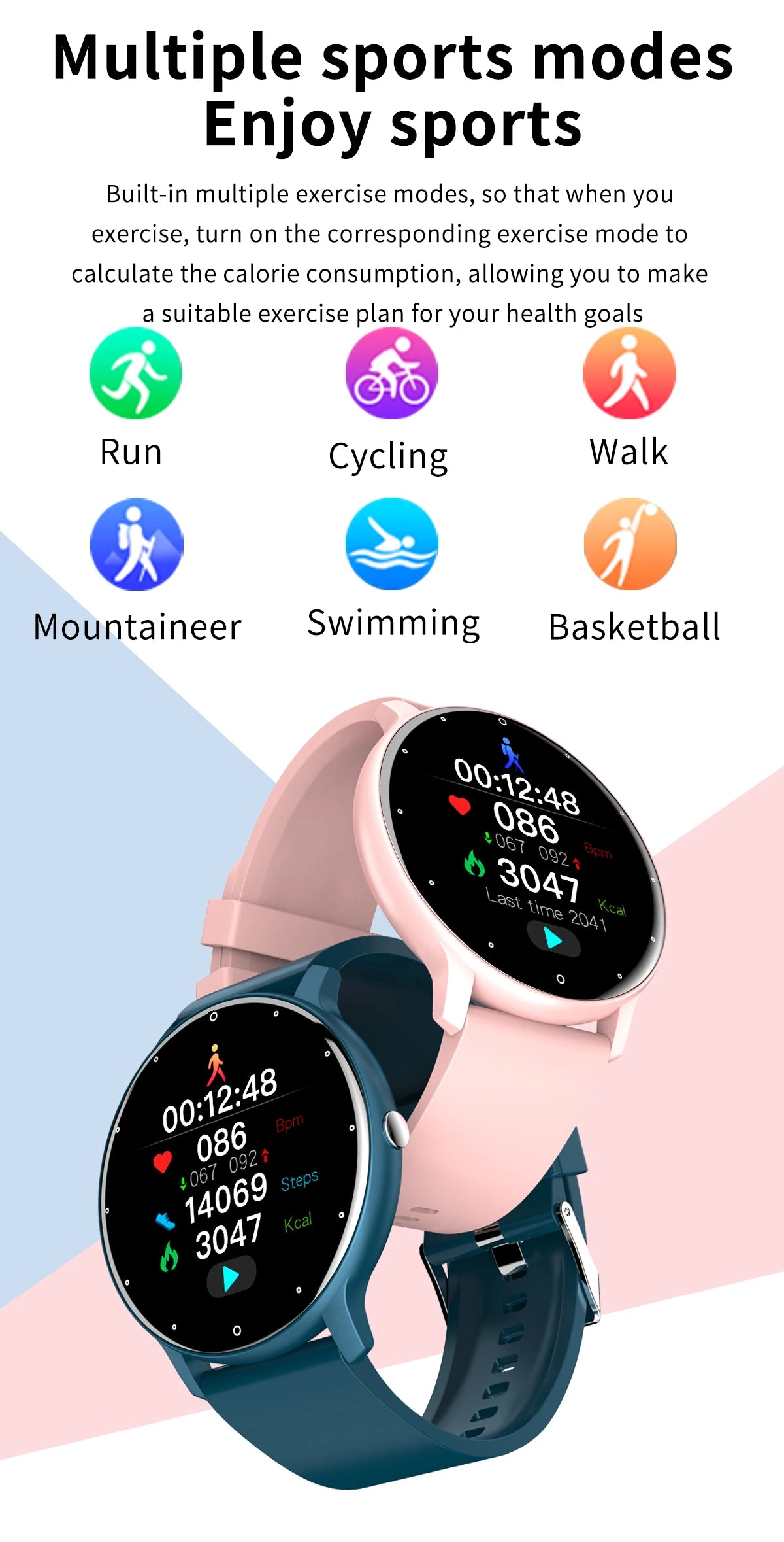 LIGE 2025 Smartwatch for Men & Women – Heart Rate Monitor, Waterproof Fitness Watch