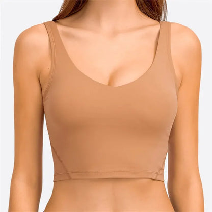 Crop Top – Longline Sports Bra with Shelf Bra