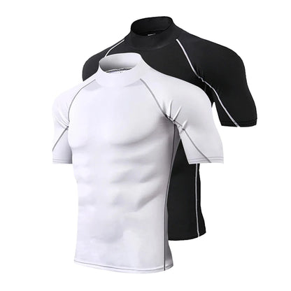 Men’s Compression Workout T-Shirt – Quick-Dry Short Sleeve Gym & Running Top