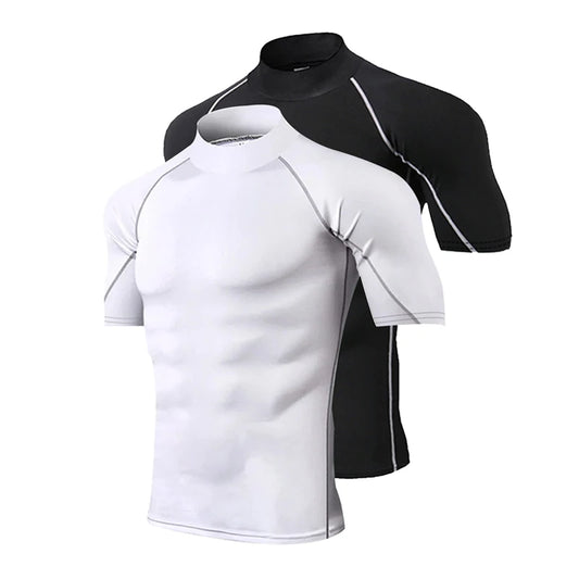 Men’s Compression Workout T-Shirt – Quick-Dry Short Sleeve Gym & Running Top