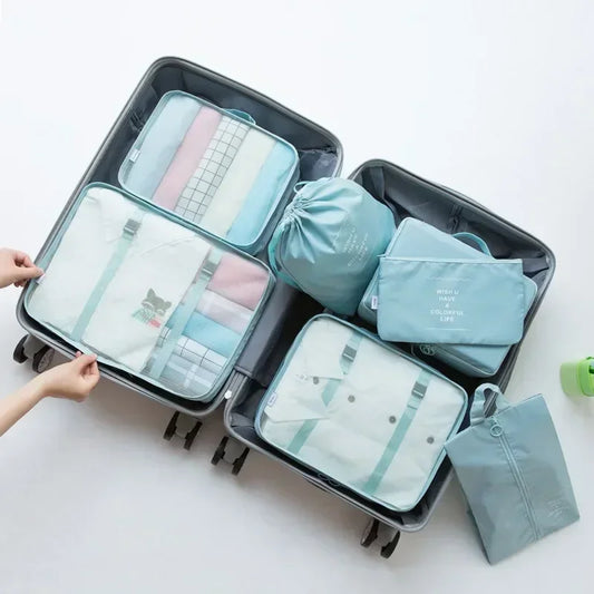 7-Piece Travel Organizer Bag Set – Packing Cubes for Clothes, Shoes & Accessories | Lightweight, Foldable & Multi-Purpose