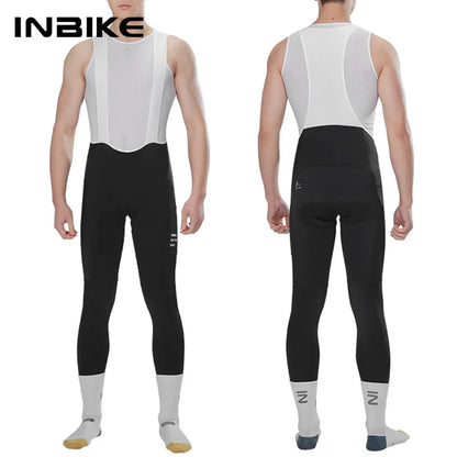 INBIKE Men’s Cycling Bib Tights – Padded MTB Bike Pants with Pocket