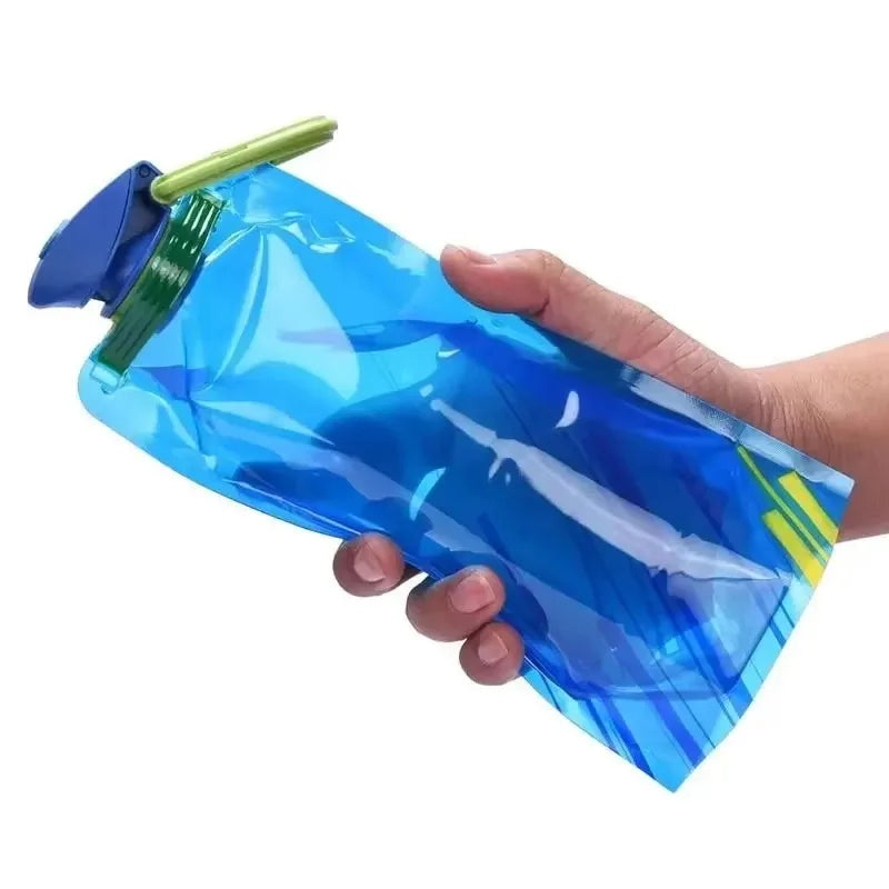 500ml TPU Foldable Soft Water Bottle – Collapsible Sports Flask for Hiking & Running