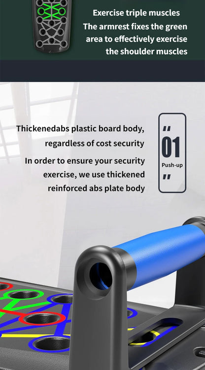Portable Multifunctional Push-Up Board Set with Handles – Foldable Home Gym Equipment for Chest, Abs, Arms & Back Training