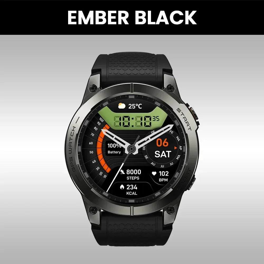 Zeblaze Stratos 3 PRO Smartwatch – 1.43” AMOLED, GPS, Bluetooth Calls, Fitness Tracker