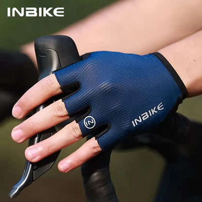 INBIKE Half Finger Cycling Gloves – Breathable, Shock-Absorption MTB Gloves