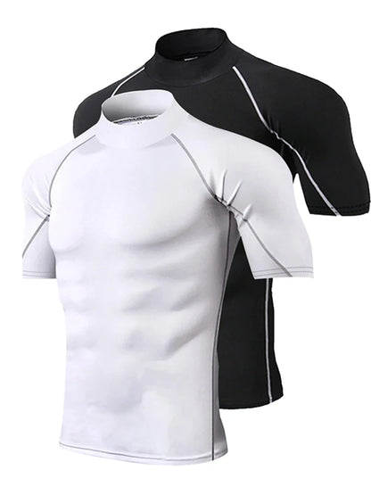 Men’s Compression Workout T-Shirt – Quick-Dry Short Sleeve Gym & Running Top