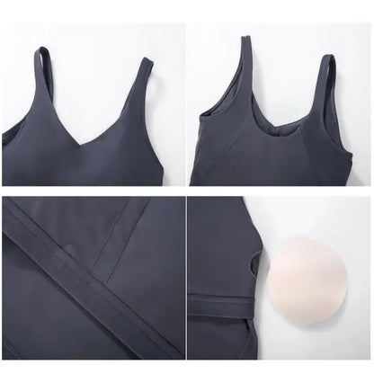 Crop Top – Longline Sports Bra with Shelf Bra