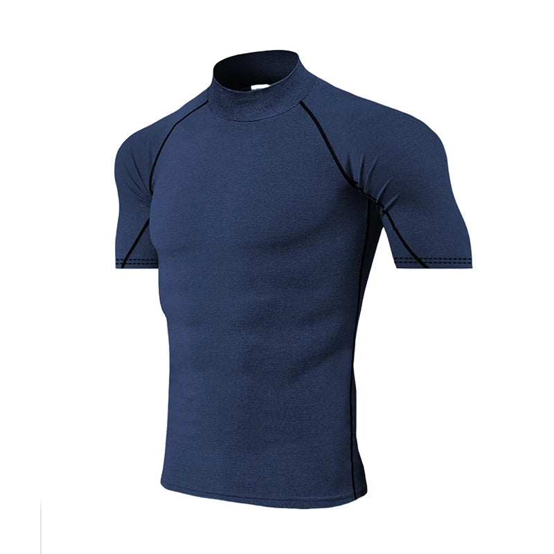 Men’s Compression Workout T-Shirt – Quick-Dry Short Sleeve Gym & Running Top