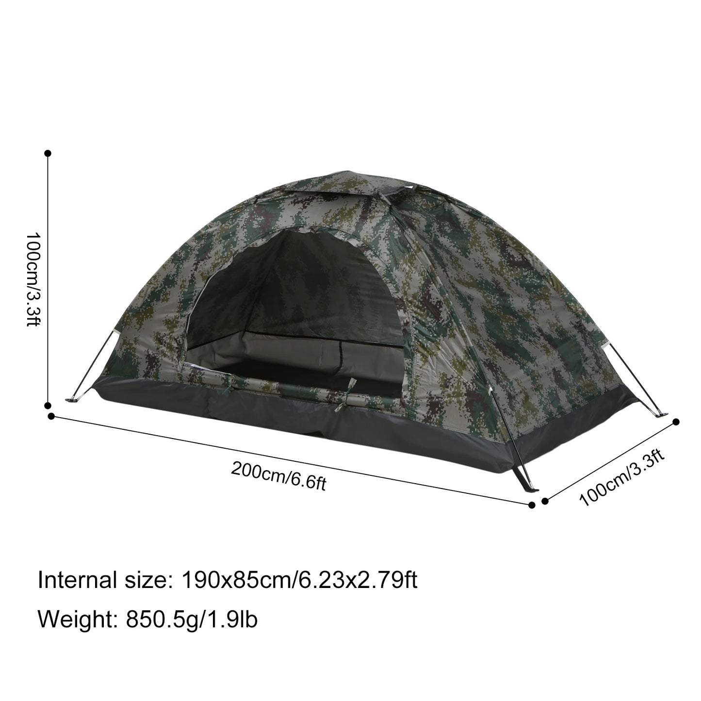 Ultralight 1-2 Person Camping Tent – Compact, UV-Protected & Waterproof