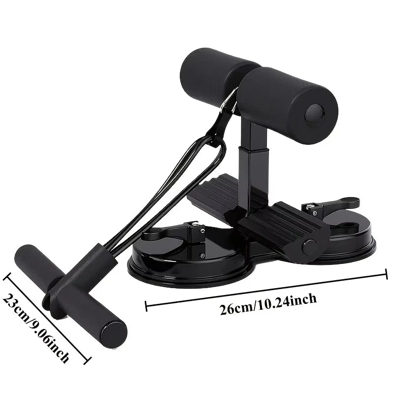 Abdominal Sit-Up Equipment with Suction Cups & Adjustable Ankle Support