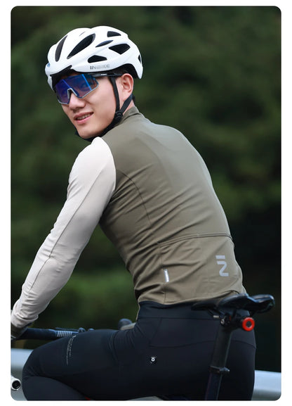 INBIKE Men’s Winter Cycling Jersey – Fleece, Reflective, Full Zippe